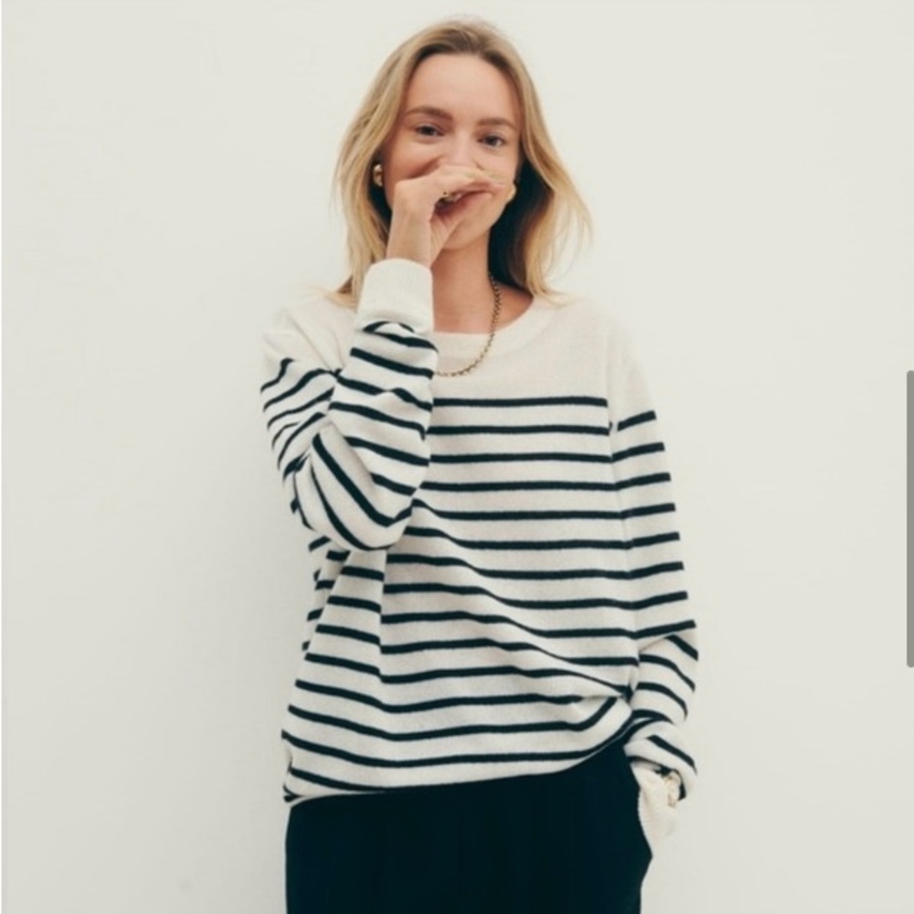 Reformation striped cashmere sweater, S